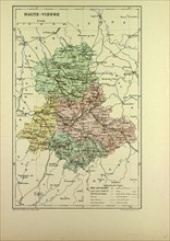 MAP OF HAUTE-VIENNE, FRANCE