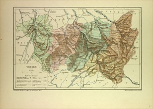 MAP OF VOSGES, FRANCE