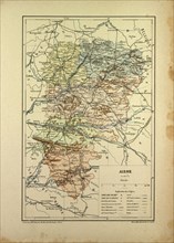 MAP OF AISNE, FRANCE