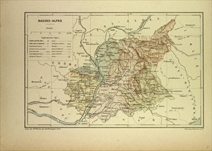 MAP OF BASSES-ALPES, FRANCE