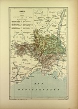 MAP OF GARD, FRANCE