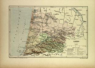 MAP OF LANDES, FRANCE