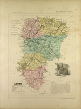 MAP OF AISNE, FRANCE