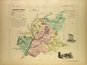 MAP OF BASSES ALPES, FRANCE