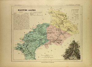 MAP OF HAUTES ALPES, FRANCE