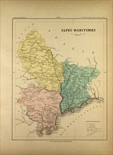 MAP OF ALPES MARITIMES, FRANCE