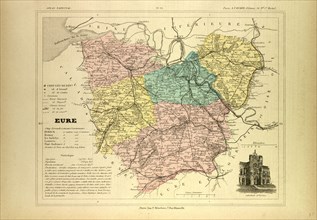 MAP OF EURE, FRANCE
