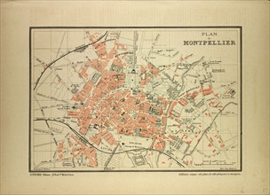 MAP OF MONTPELLIER, FRANCE