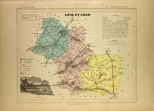 MAP OF LOIR ET CHER, FRANCE