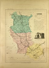 MAP OF LOIRE, FRANCE
