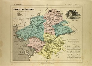 MAP OF LOIRE INFÃâRIEURE, FRANCE