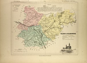 MAP OF TARN ET GARONNE, FRANCE
