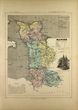 MAP OF MANCHE, FRANCE