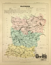 MAP OF MAYENNE, FRANCE