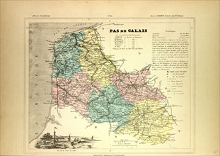 MAP OF PAS DE CALAIS, FRANCE
