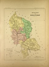 MAP OF ARRONDISSEMENT DE BELFORT, FRANCE