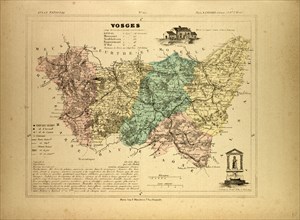 MAP OF VOSGES, FRANCE