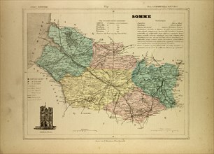 MAP OF SOMME, FRANCE
