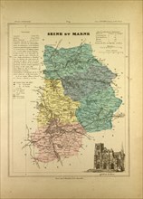 MAP OF SEINE ET MARNE, FRANCE