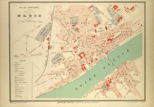 MAP OF BLOIS, FRANCE