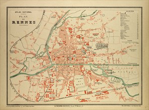 MAP OF RENNES, FRANCE