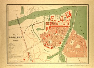 MAP OF LORIENT, FRANCE