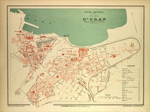 MAP OF ORAN, FRANCE