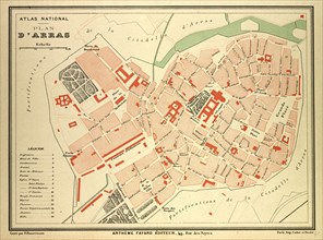 MAP OF ARRAS, FRANCE