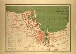 MAP OF CHERBOURG, FRANCE