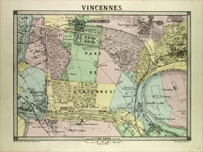 MAP OF VINCENNES, FRANCE