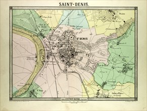 MAP OF SAINT-DENIS, FRANCE