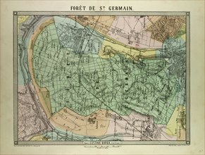 MAP OF THE FOREST OF ST. GERMAIN, FRANCE