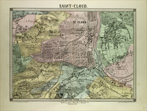 MAP OF SAINT-CLOUD, FRANCE