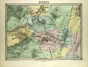 MAP OF SCEAUX, FRANCE