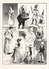 SKETCHES AT THE LADY MAYORESS'S CHILDREN'S BALL, MANSION HOUSE, LONDON: 1. Miss Majolier. 2. Master