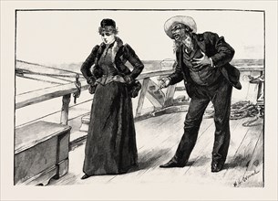 THE SAMARITAN IS STILL ON BOARD, DRAWN BY W. H. OVEREND.