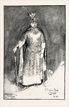 M. EDOUARD DE RESZKE AS ENRICO L'UCCELLATORE, IN LOHENGRIN.