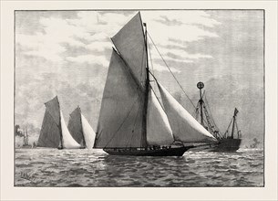 ROYAL THAMES YACHT CLUB MATCH: ROUNDING THE MOUSE LIGHTSHIP