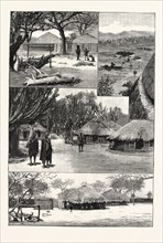 THE BRITISH SOUTH AFRICA COMPANY'S EXPEDITION TO MASHONALAND: 1. Huts of Khama, Chief of the