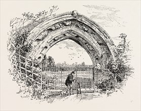 DERBY, RUINED ARCH LEADING TO VESTIBULE OF THE CHAPTER-HOUSE