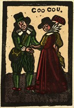 illustration of English tales, folk tales, and ballads. A man and a woman