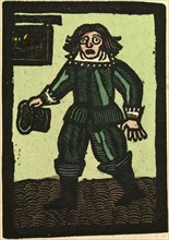 illustration of English tales, folk tales, and ballads. A man with a hat