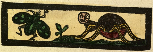 illustration of English tales, folk tales, and ballads. Insects