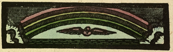illustration of English tales, folk tales, and ballads. A rainbow and a bird