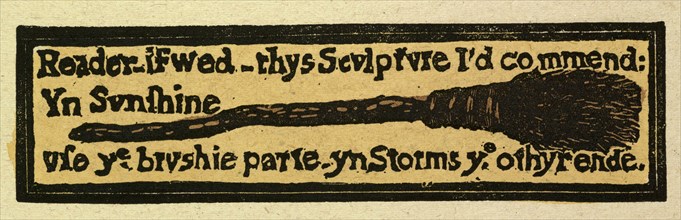 illustration of English tales, folk tales, and ballads. A broomstick