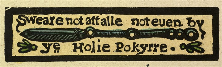 illustration of English tales, folk tales, and ballads. Poker