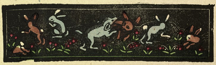 illustration of English tales, folk tales, and ballads. Rabbits