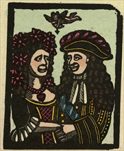 illustration of English tales, folk tales, and ballads. Two people in love