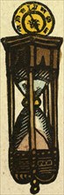 illustration of English tales, folk tales, and ballads. An hourglass