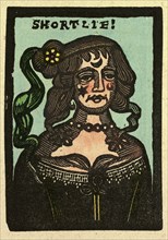 illustration of English tales, folk tales, and ballads. A woman with a star on her cheek